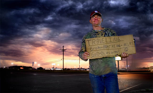Man Says "I am more worried about getting my next meal than this approaching tornado"