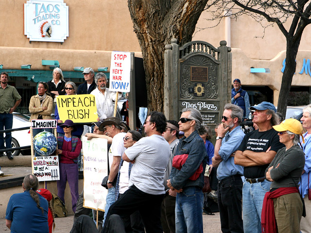 Anti-War Protest Draws 100's To Taos Plaza