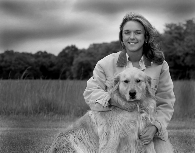 A Farm Girl and her Dog