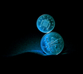 Stop Motion Coins, under the LED