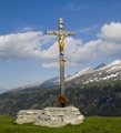 Golden crucifix in a desolate place - luxury or soul comfort?