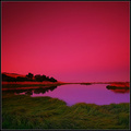 red skies at night