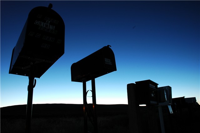 Mailboxes at Night