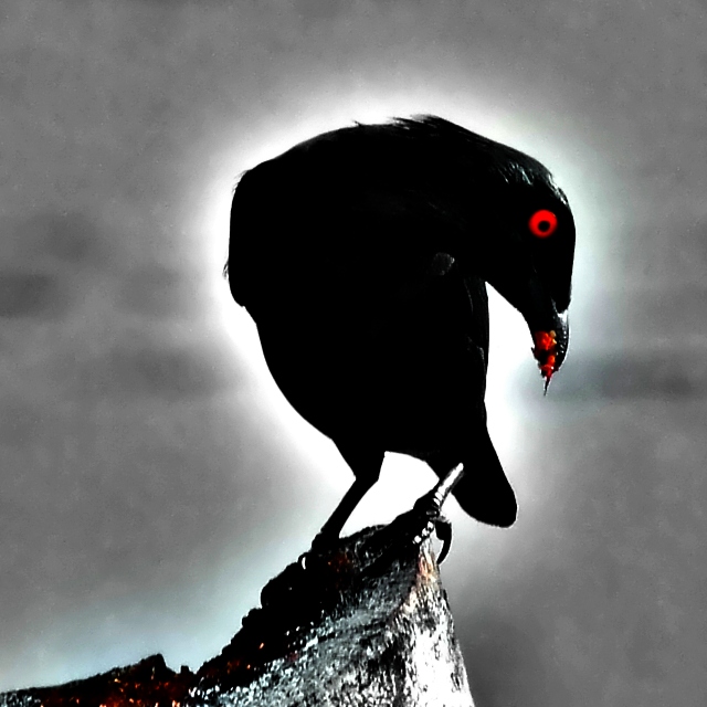 A crow on the thatch, soon death lifts the latch