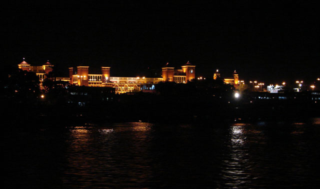 A Railway Station at at night