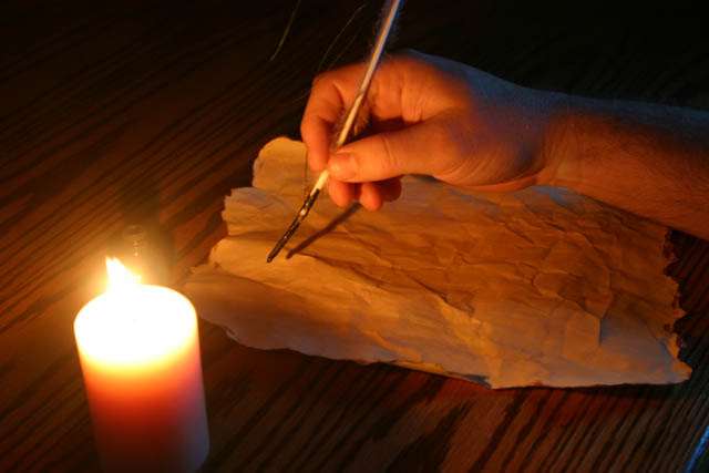 letter by candlelight