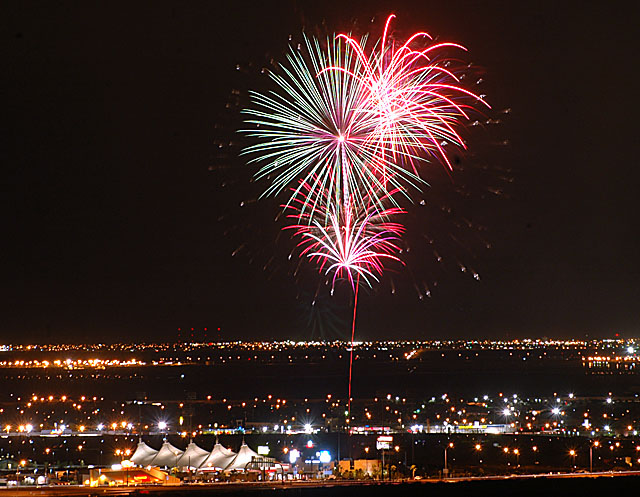 3 bursts going over El Paso, TX