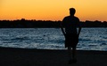 Silhouetted Against A Lake Huron Sunset