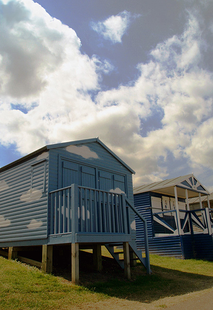 Beach Huts Blue