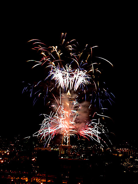 Seattle Space Needle - AKA The New Years Biggest Roman Candle.