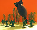 Plastic Soldiers Immediately Before They are Reduced to Bits and Pieces