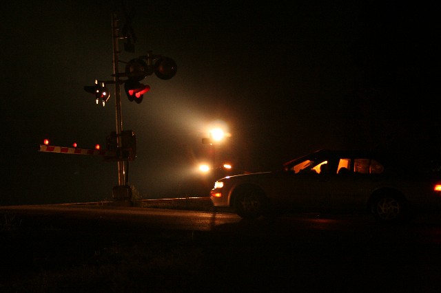 Train meets car