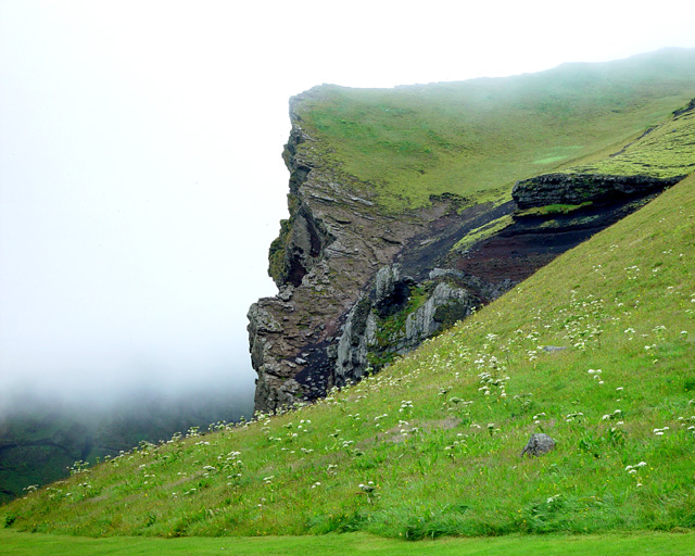 Vestmannaeyjar in fog