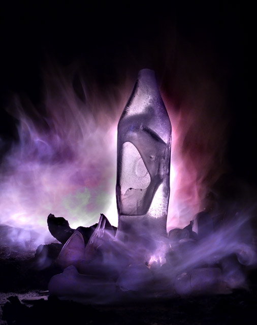 Surreal fire on ice