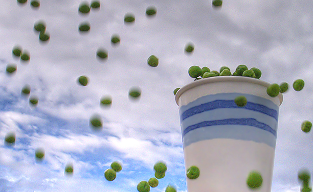 Endless Peas Into a Paper Cup