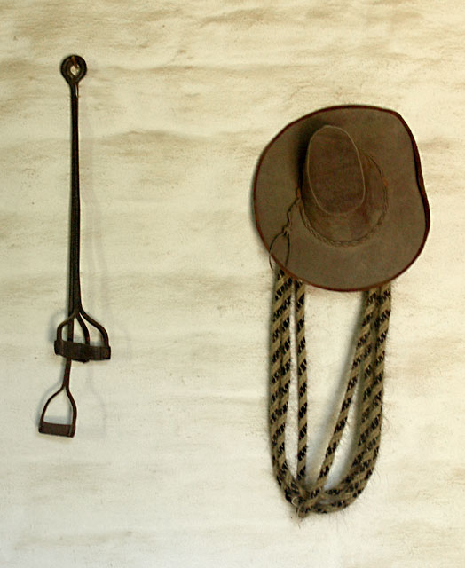 Hat, Rope, and Branding Irons- Tools of the West