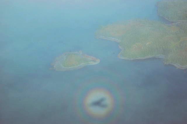 Plane Shadow and Rainbows