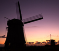 Windmills at dusk