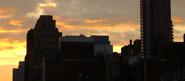 Sunset Silhouette in the City