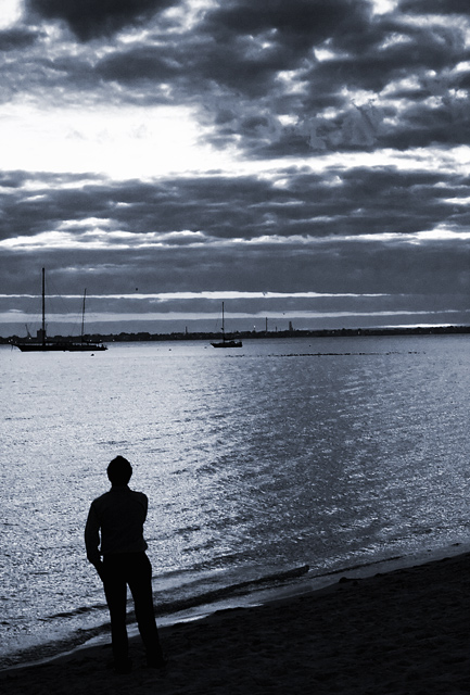 Pensive at the Beach