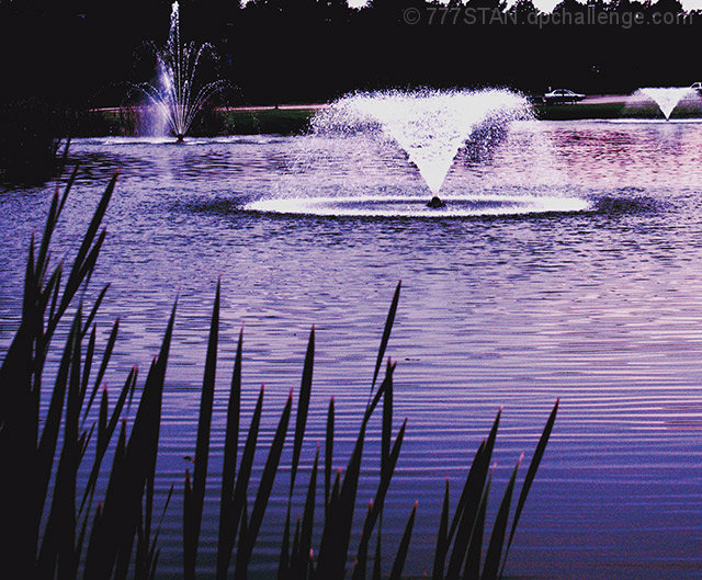 Fountains At Dusk