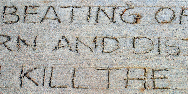 Sidewalk Etching