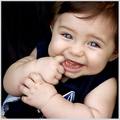 A pleasant child's smile