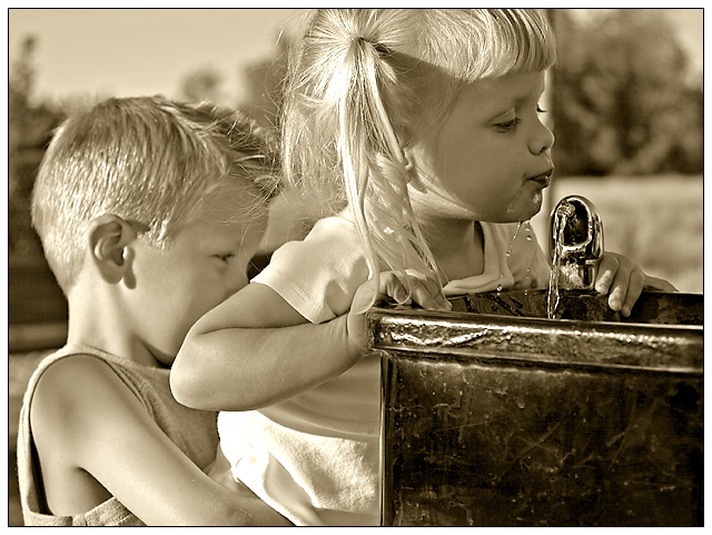 Hot Day...Big Brother...Cool Water