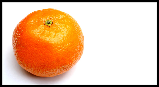 plain and simple; orange.