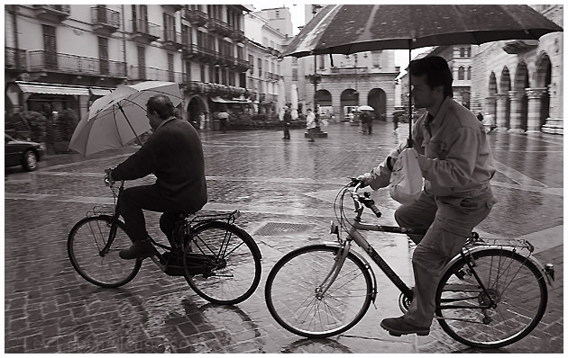 Rainy day. Old Europe.