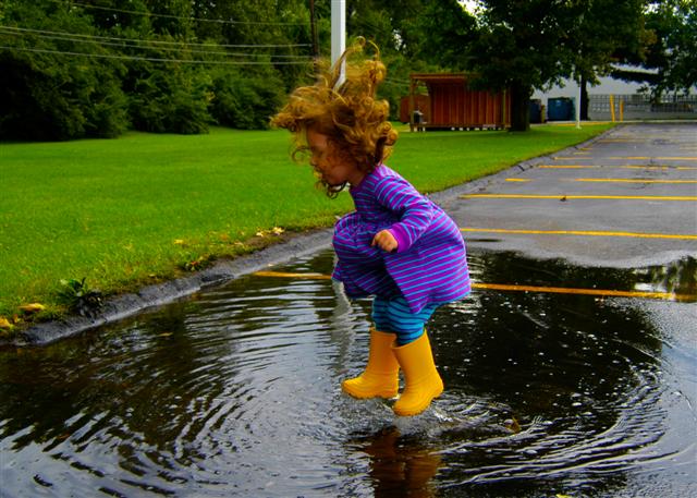 Vibrant and saturated little girl