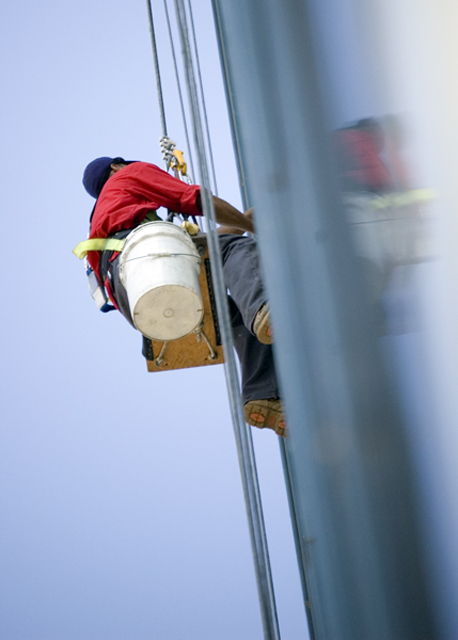 Portrait of a window washer