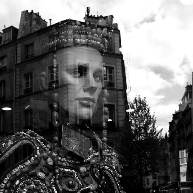 Reflects in the window