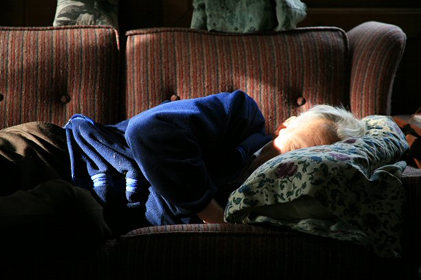 Grandfather taking Nap