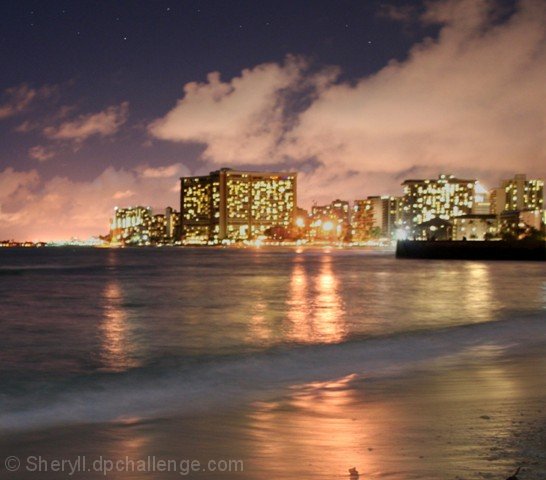 Waikiki close to midnight