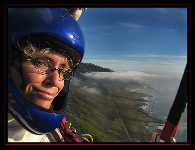 Bea flies the Big Sur coast