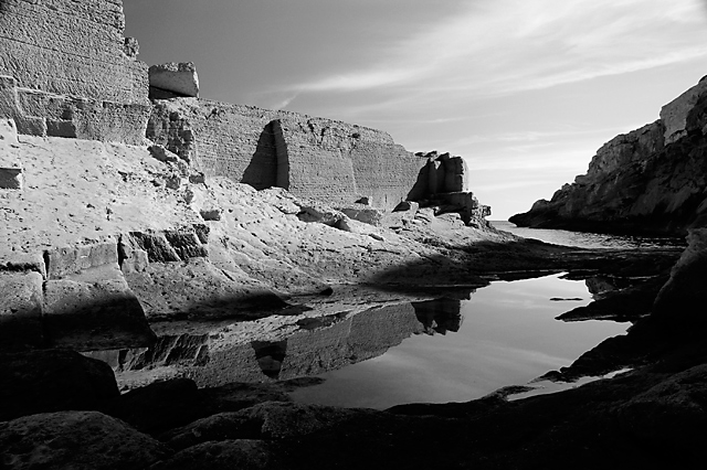 Forsaken quarry by the sea