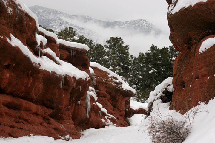 Red Canyon in the Snow