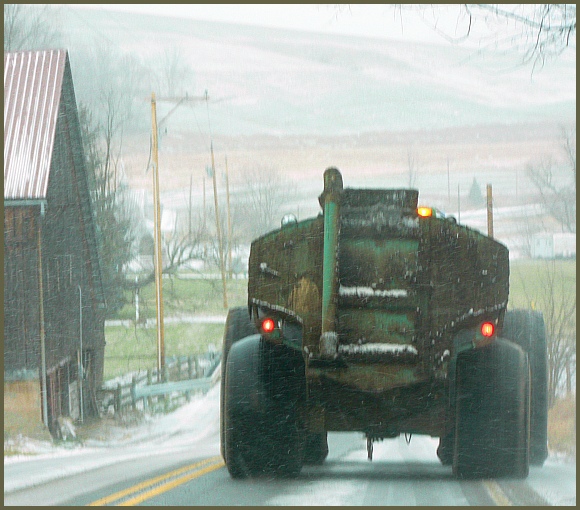 A Country Scene: The Manure Spreader