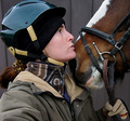 Horse trainer - after the ride, self-portrait