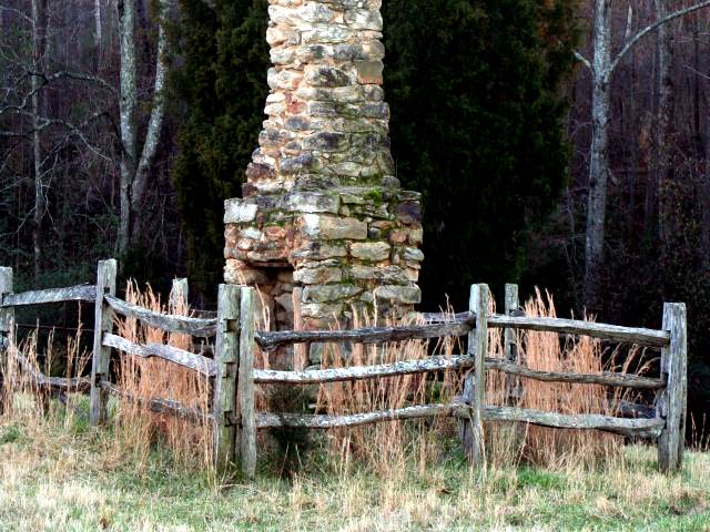 Whats left are the chimney and  memories of what used to be...