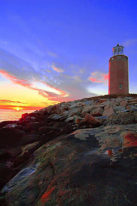 Lighthouse at Sunset