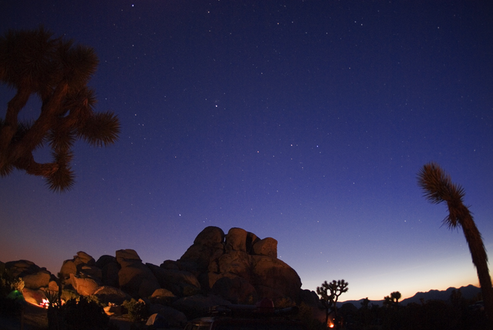 Nightfall at Joshua Tree National Park