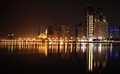 Khalid Lagoon at night