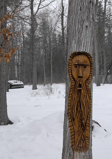 Monk Sculptured Tree