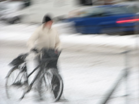 Morning Traffic During Snow Storm