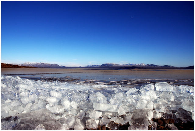 Icy water waiting for spring