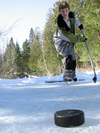 Nothing like reaching the puck