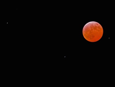 Red moon eclipse