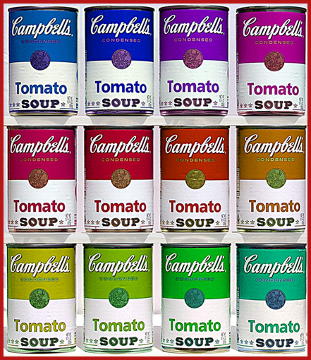 12 Cans of Soup (with apologies to Andy Warhol)